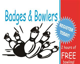 Badges and Bowlers event flyer
